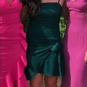 Forest green mini dress from Vici